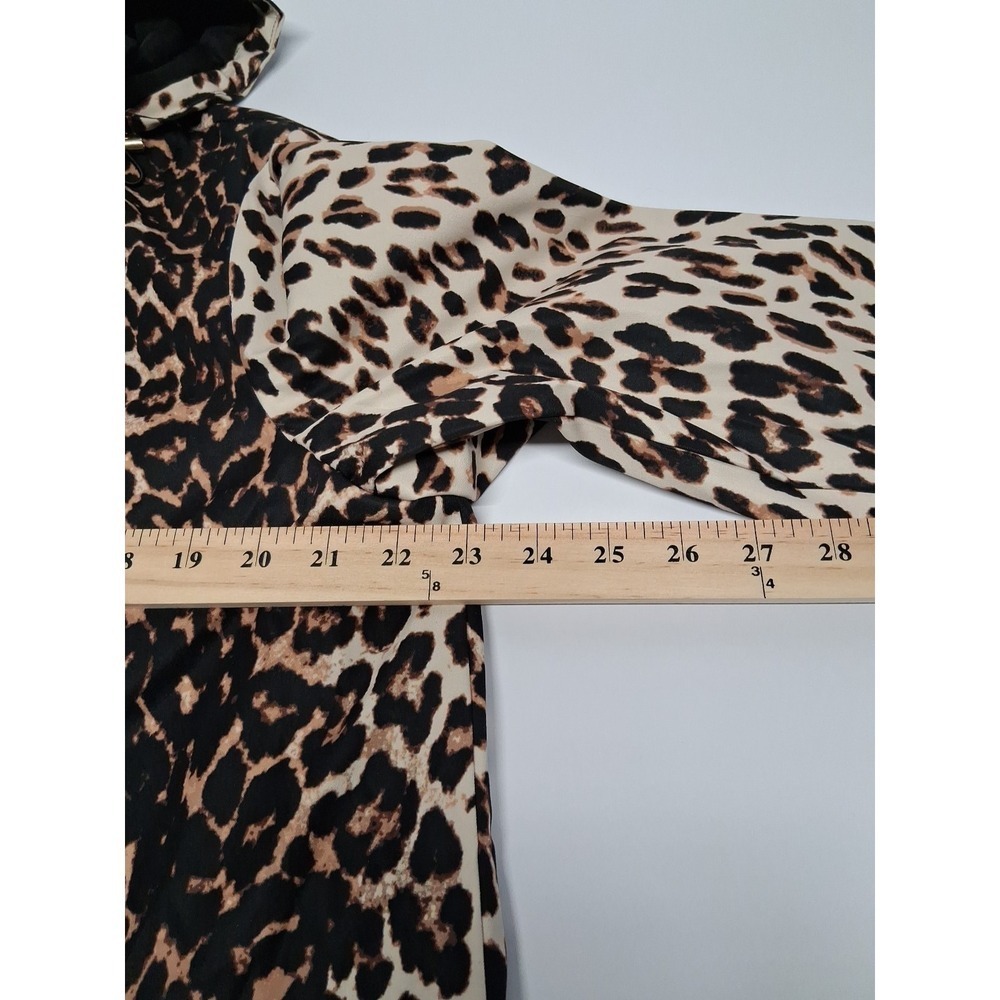 Kate Spade New York Women's Hooded Leopard Rain Trench Jacket Size Small - Picture 11 of 16